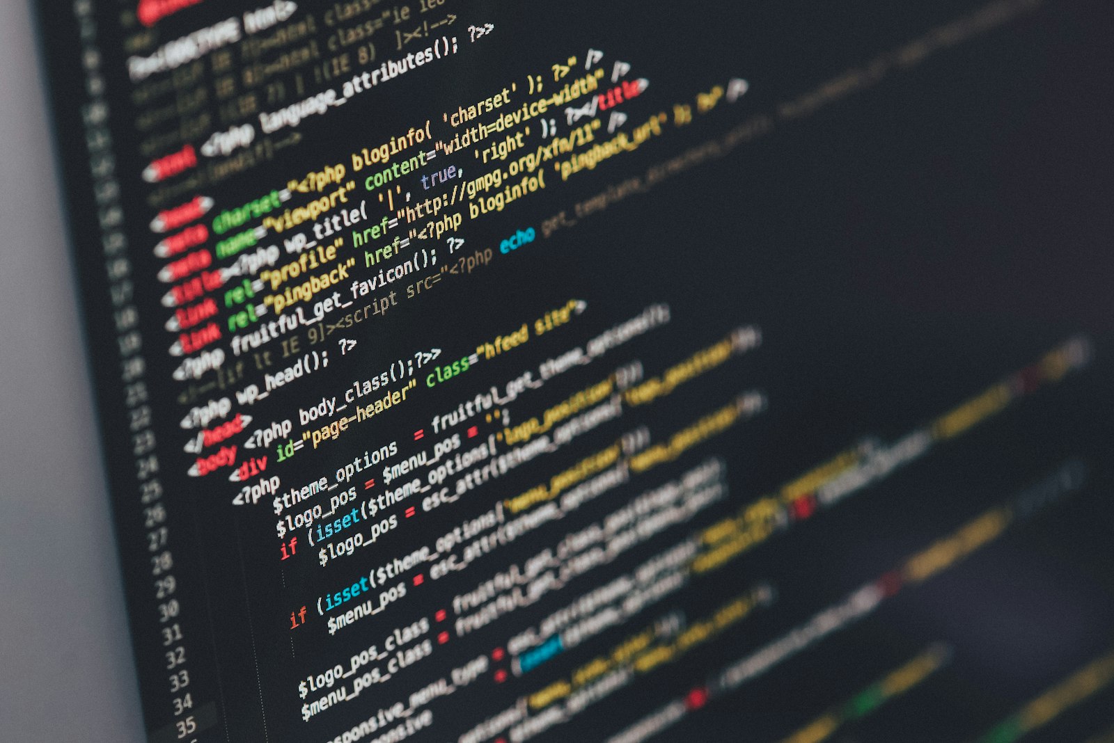 code editor open on a laptop screen